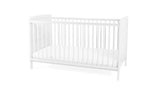 Baby Elegance Travis Baby Cot Bed with Mattress - White