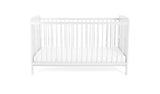 Baby Elegance Travis Baby Cot Bed with Mattress - White