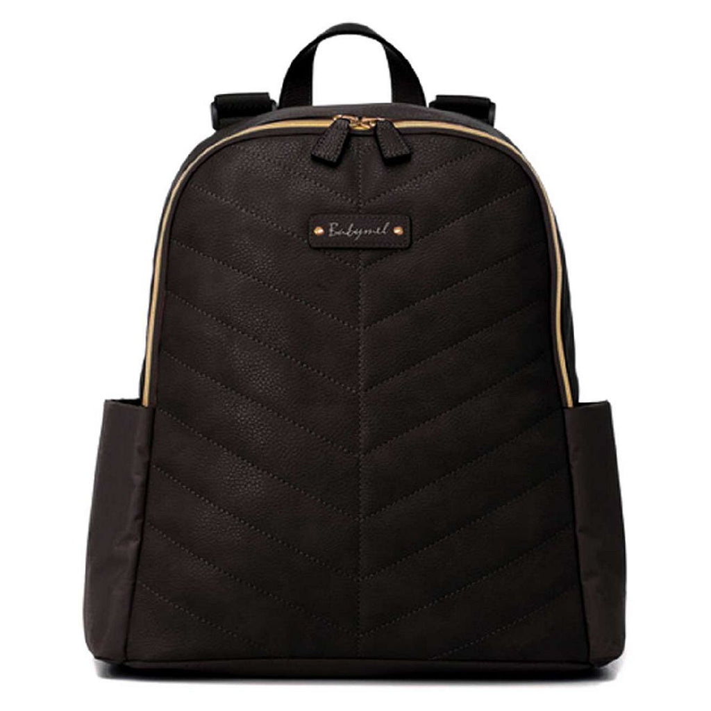 Babymel Gabby Vegan Leather Backpack - Black