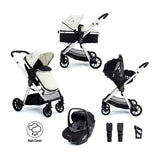 Babymore Mimi Travel System Pecan i-Size Car Seat – Silver - McGrocer