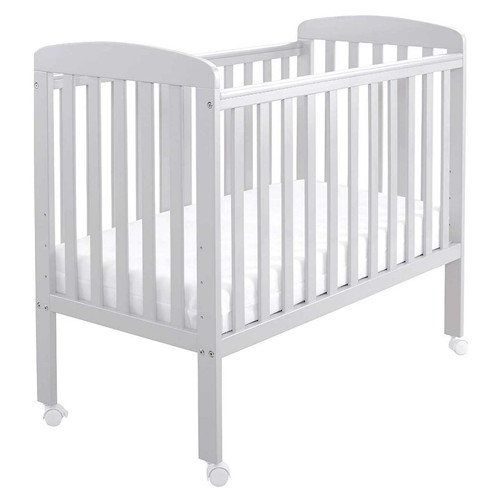 Babymore Space Saver Cot with Wheels - Grey