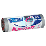 Bacofoil Elasti-Fit Bin Bags 50L   10 per pack