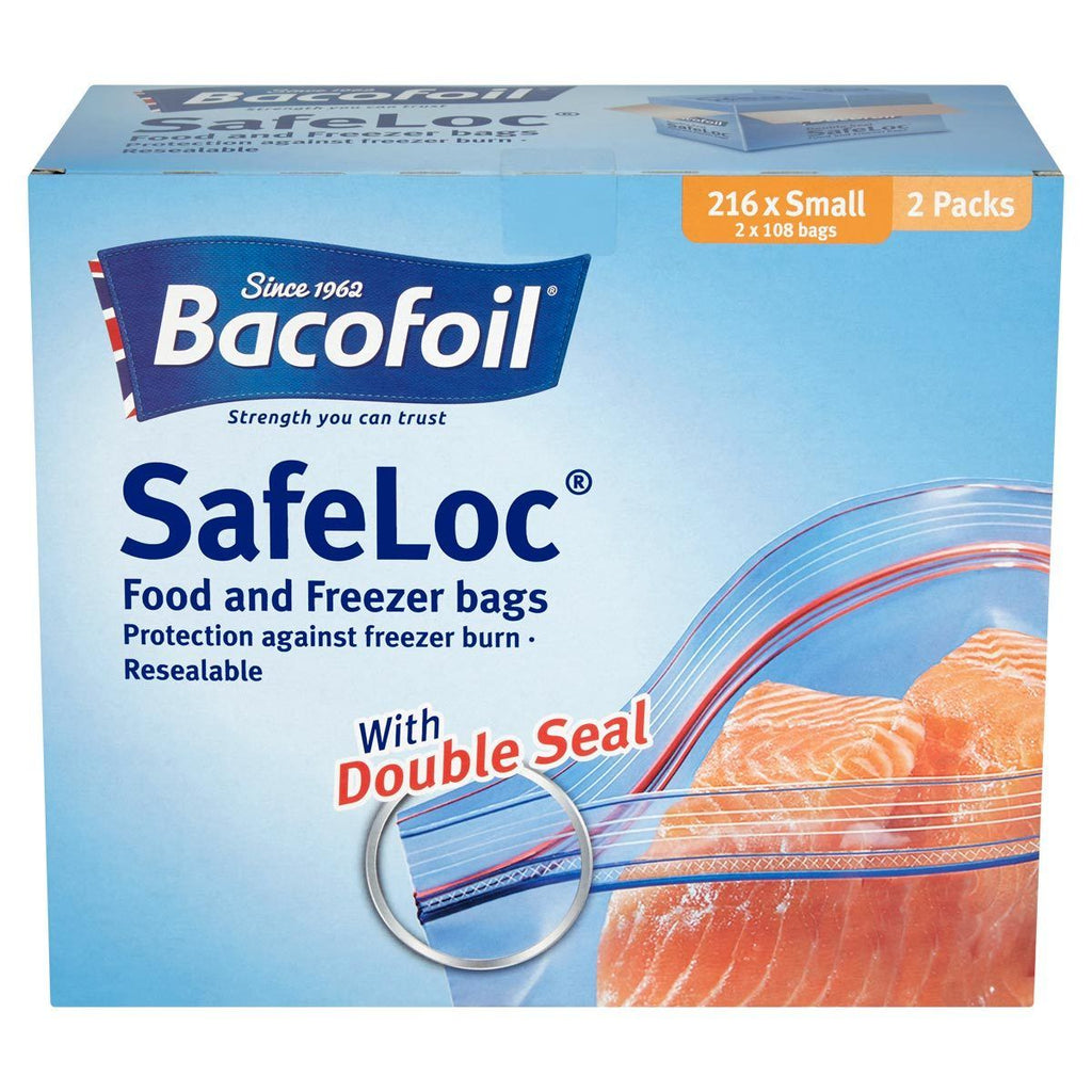 Bacofoil Safeloc® Food and Freezer Small Bags, 216 Pack