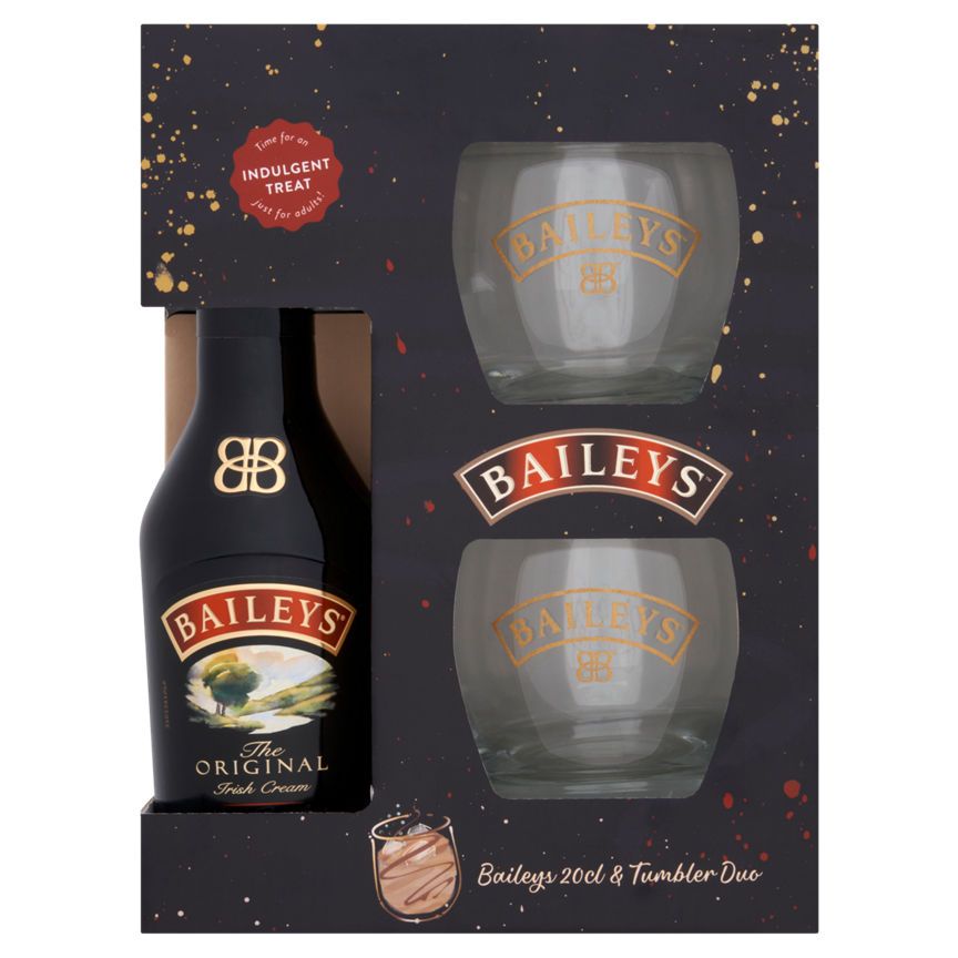 Baileys Minatures and 2x Tumblers