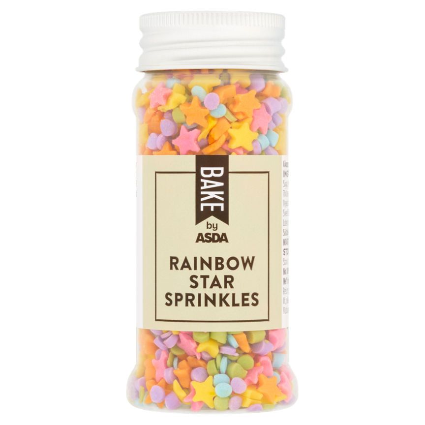 BAKE by ASDA Rainbow Star Sprinkles 65g