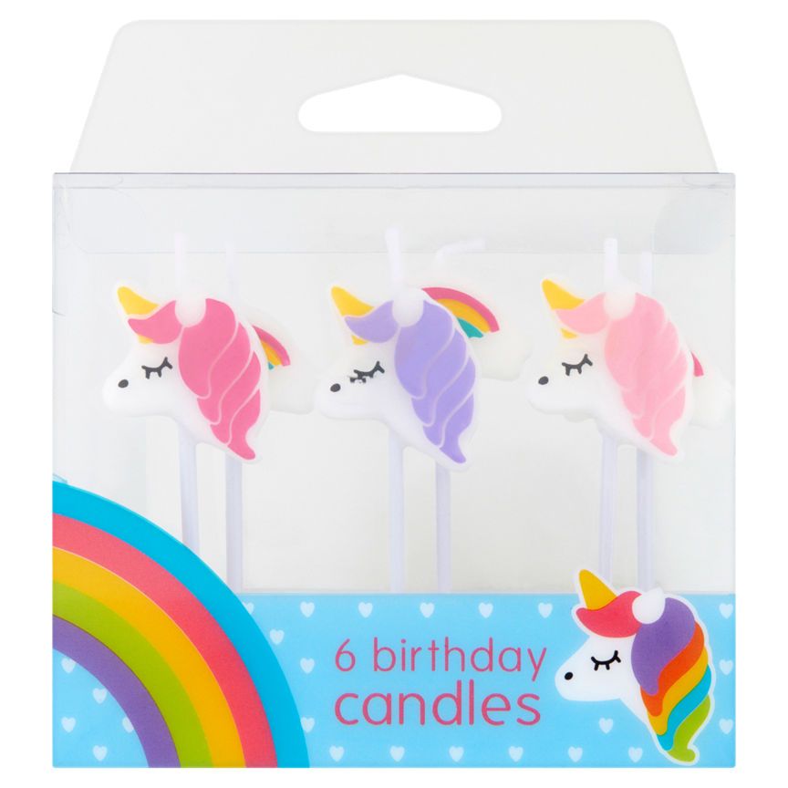 Baked With Love 6 Unicorn Candles