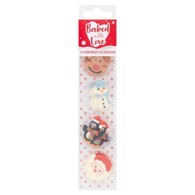 Baked With Love Christmas Friends Decorations   12 per pack