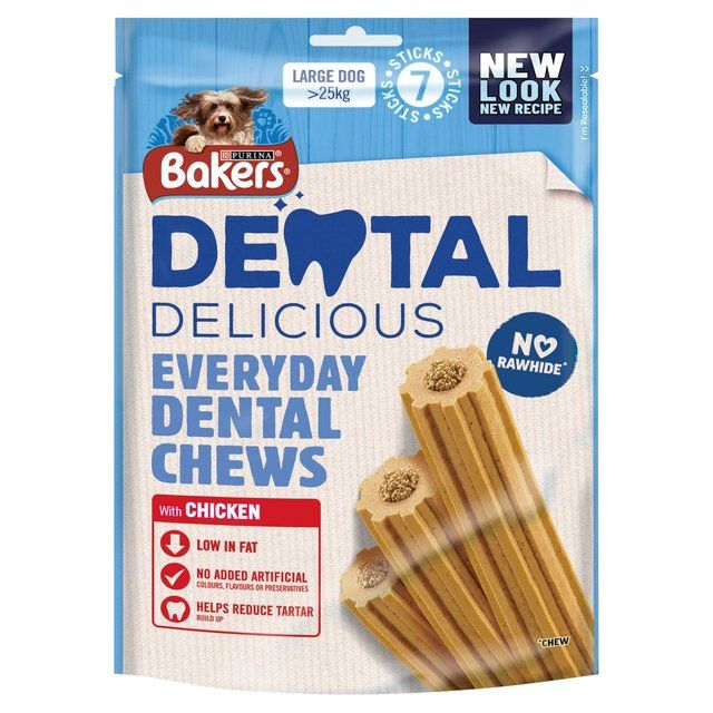 Bakers Dental Delicious Large Chicken Dog Chews   270g