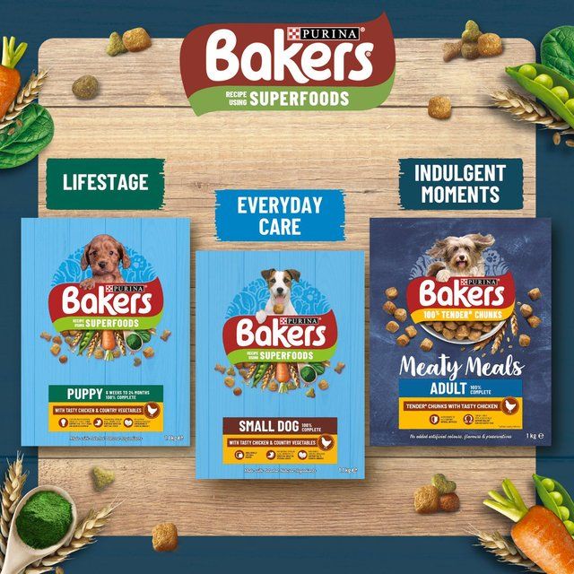 Bakers Small Dog Beef Dry Dog Food   2.85kg - McGrocer