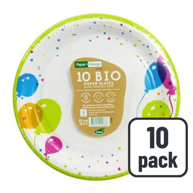 Balloons Recyclable Paper 22cm Plates   10 per pack - McGrocer