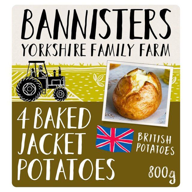 Bannisters Farm 4 Ready Baked Jacket Potatoes   800g - McGrocer