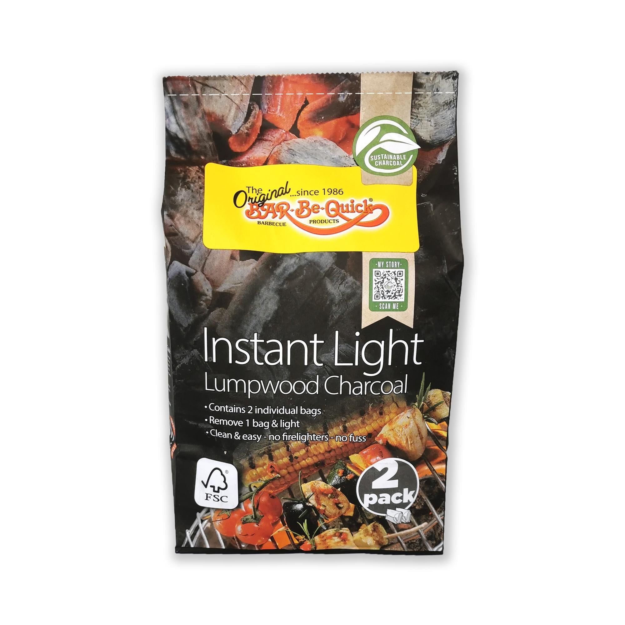 Bar-Be-Quick Instant Light BBQ Charcoal 2pk - McGrocer
