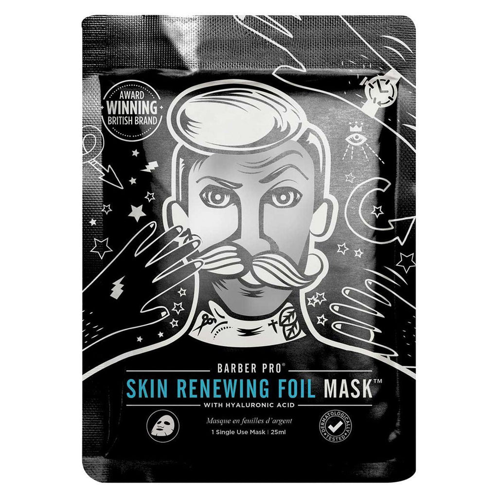 Barber Pro Skin Renewing Foil Mask with Hyaluronic Acid & Q10