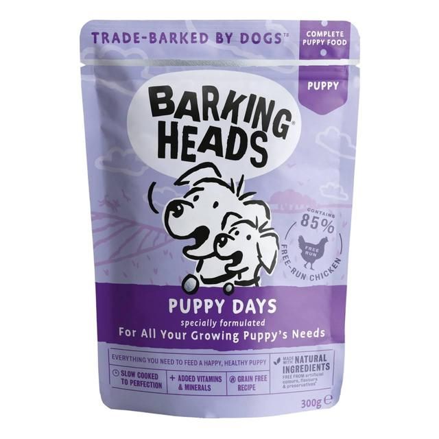 Barking Heads Puppy Days Wet Dog Food Pouch   300g