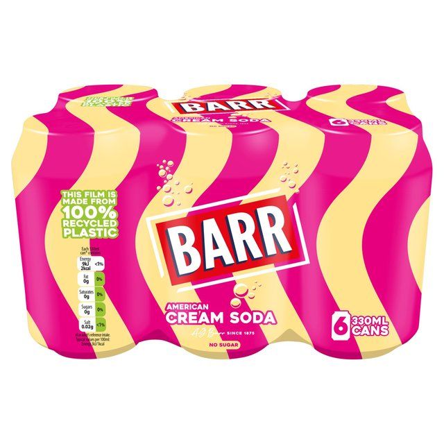 Barr American Cream Soda   6 x 330ml