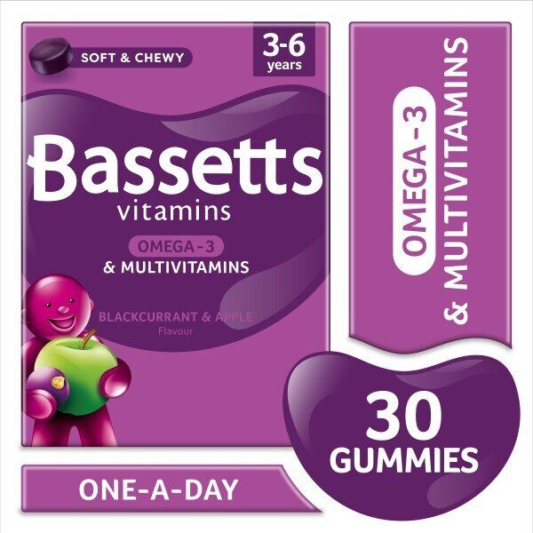 Bassetts Vitamins 3-6 Multivitamins + Omega 3 Pastilles 30s