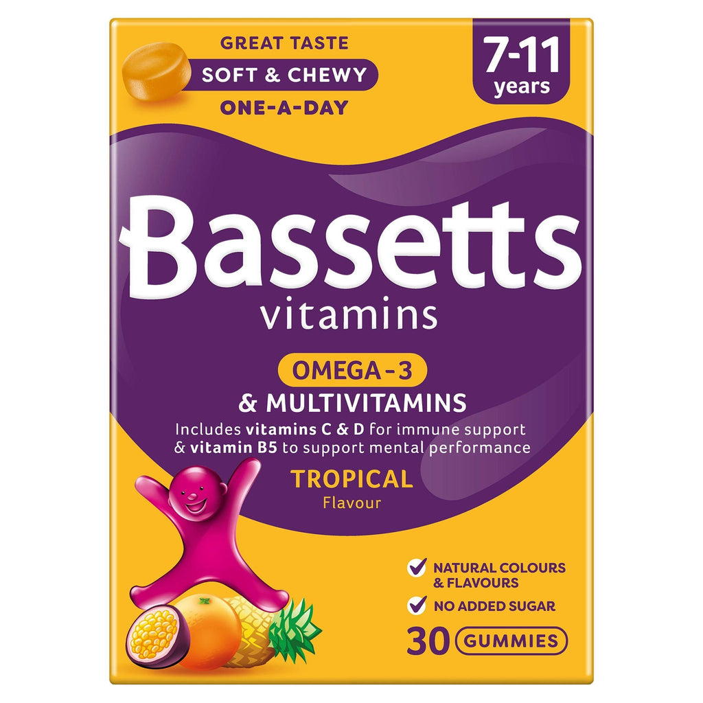 Bassetts Vitamins Omega-3 & Multivits 7-11 Soft & Chewies x30