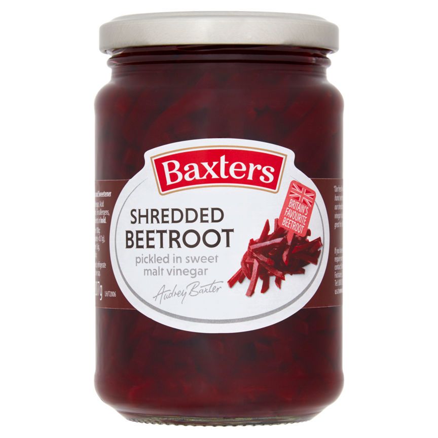 Baxters Shredded Beetroot Pickled in Sweet Malt Vinegar