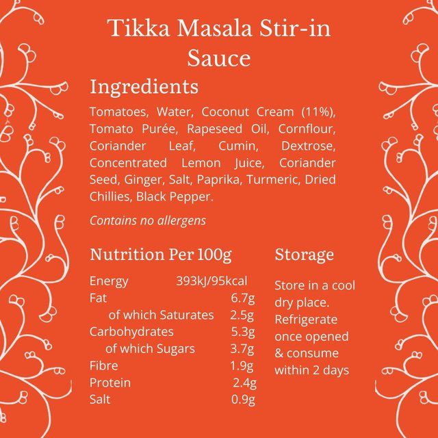 Bay's Kitchen Tikka Masala Low Fodmap Stir-in Sauce   260g - McGrocer