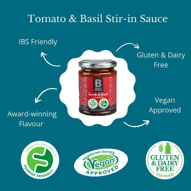 Bay's Kitchen Tomato & Basil Stir-in Low Fodmap Sauce   260g