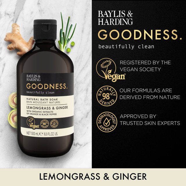 Baylis & Harding Goodness Lemongrass & Ginger Bath Soak   500ml