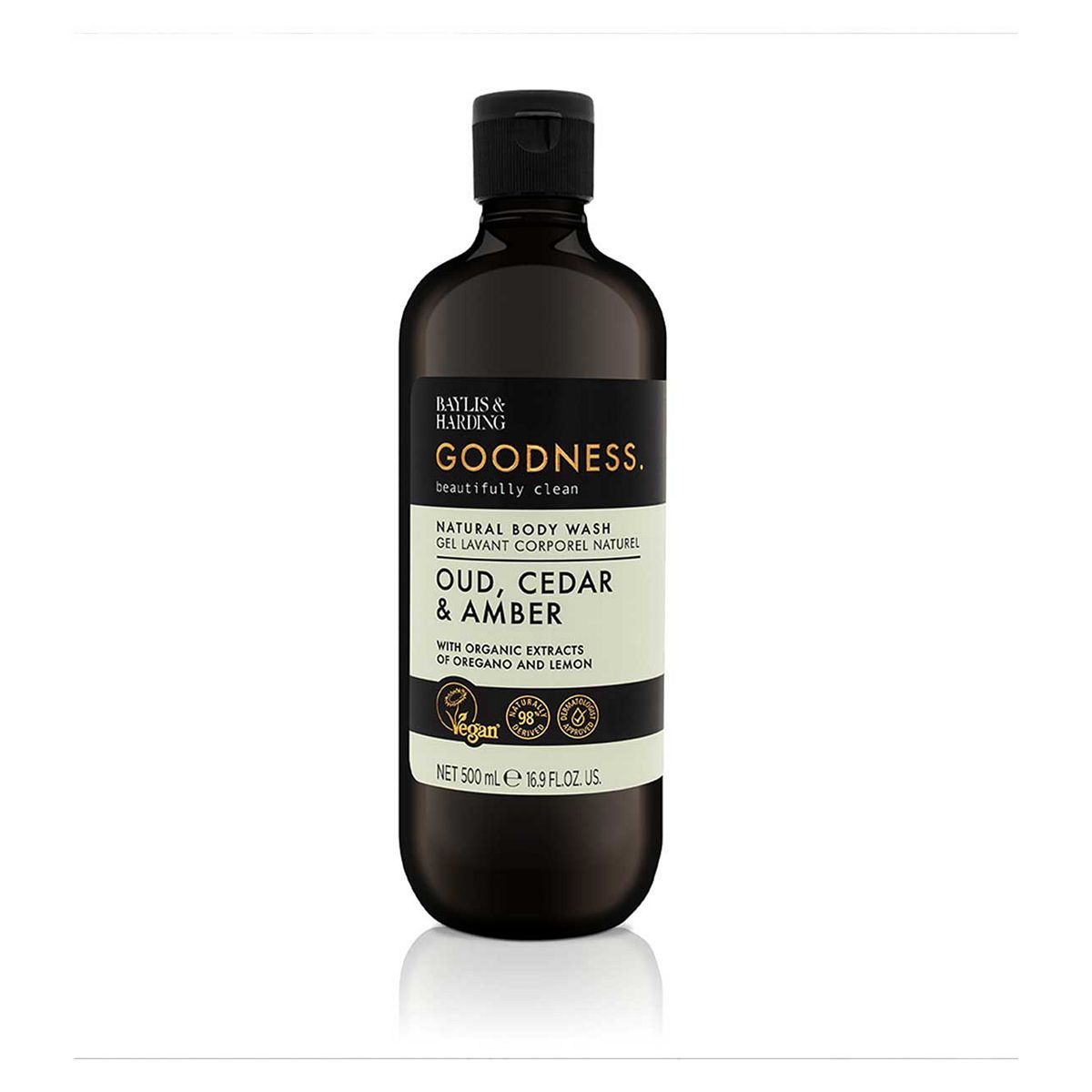 Baylis & Harding Goodness Oud, Cedar & Amber Body Wash 500ml - McGrocer