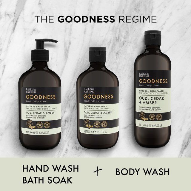 Baylis & Harding Goodness Oud Cedar & Amber Body Wash   500ml - McGrocer