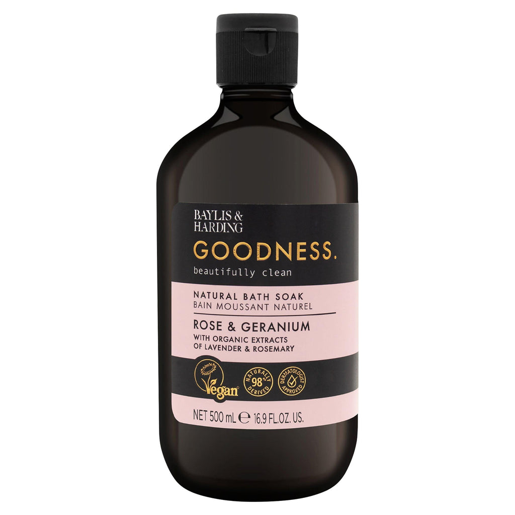 Baylis & Harding Goodness Rose & Geranium Natural Bath Soak 500ml