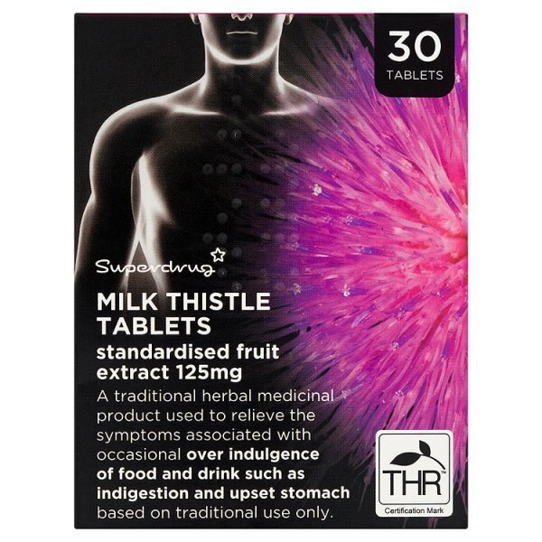 Superdrug Milk Thistle 125mg Tablets X 30