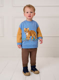 JOJO MAMAN B&Eacute;B&Eacute; Tiger Applique Sweatshirt &amp; Jogger Set 6-7 Years