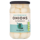 Sainsbury's Silverskin Onions in Vinegar 440g (230g*) Pickled food Sainsburys   