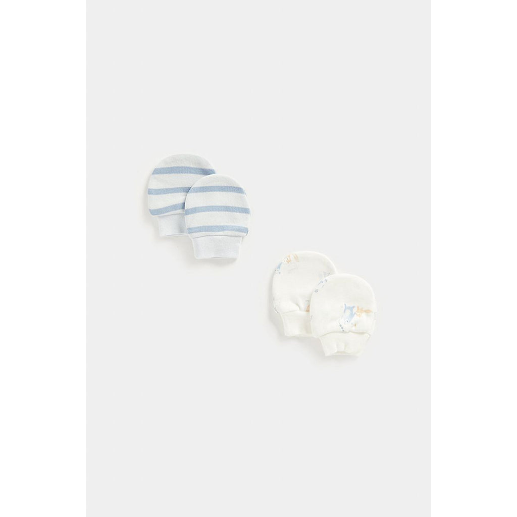 Mothercare My First Bear Baby Mitts - 2 Pack