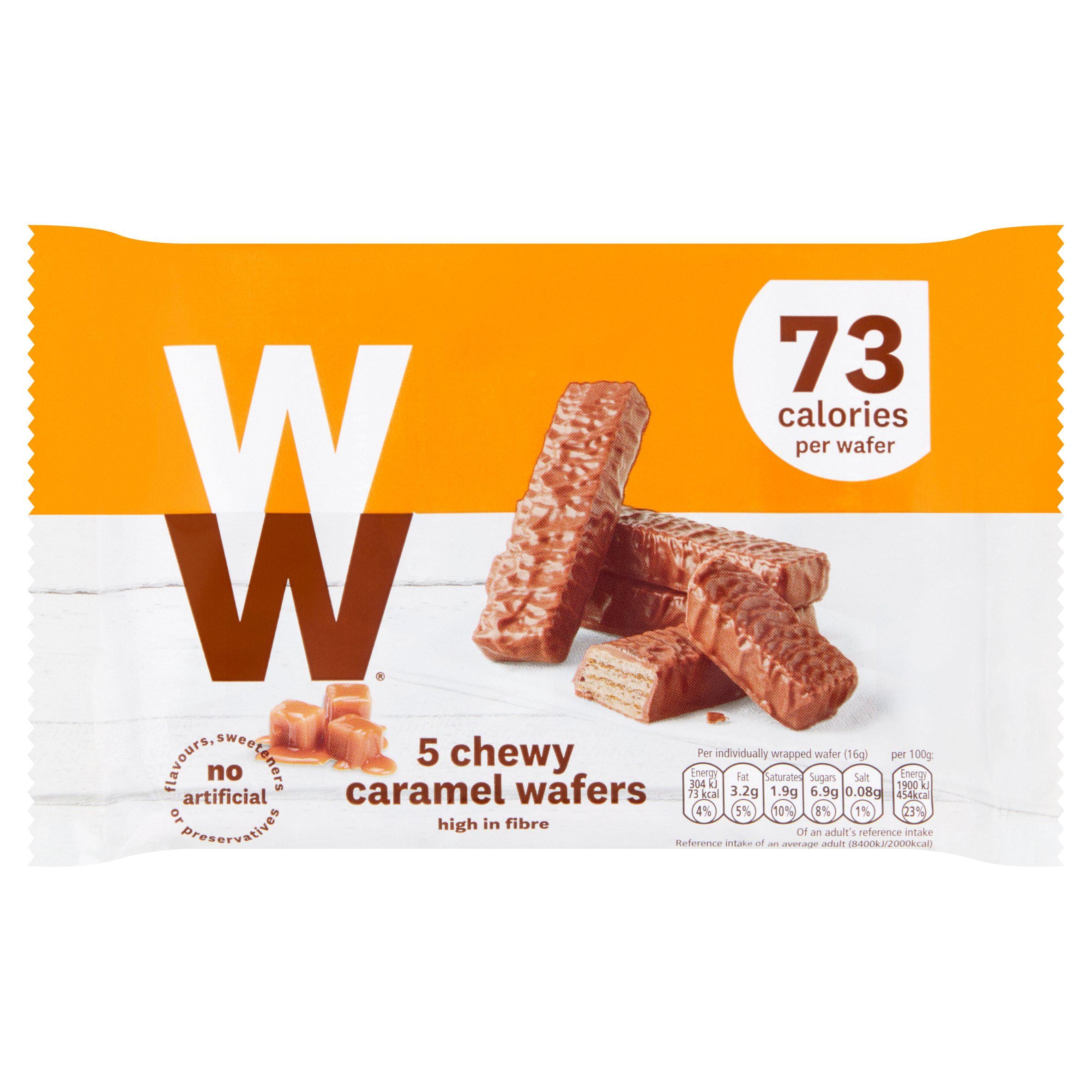 Weight Watchers Caramel Wafer Biscuits 80g GOODS Sainsburys   