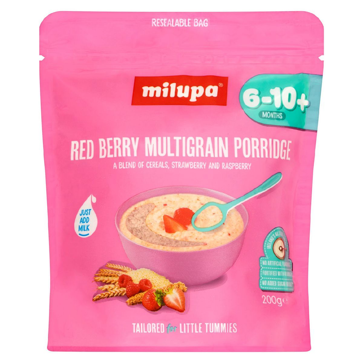 Milupa Red Berry Multigrain Porridge Baby Cereal 6-10+ Months 200g GOODS Boots   