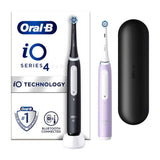 Oral-B iO4 Electric Toothbrushes Black & Lavender - Duo Pack Dental Boots   