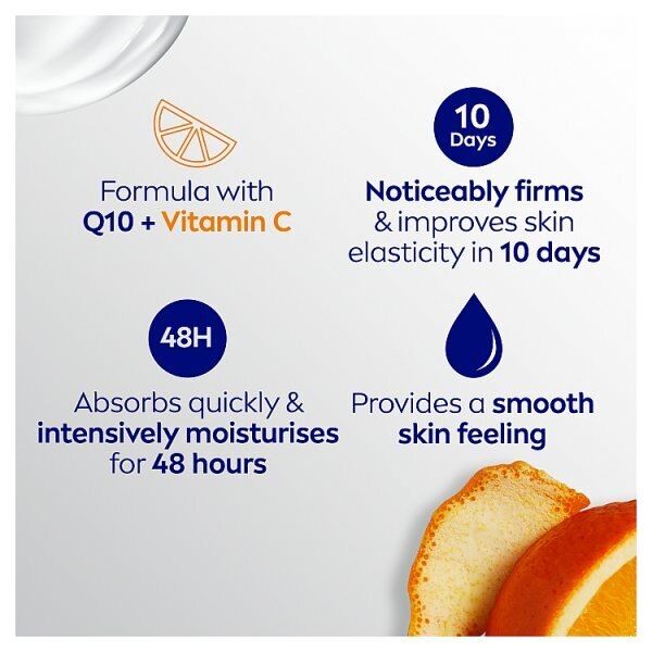 NIVEA Q10 + Vitamin C Firming Body Lotion Normal Skin 250ml GOODS Superdrug   