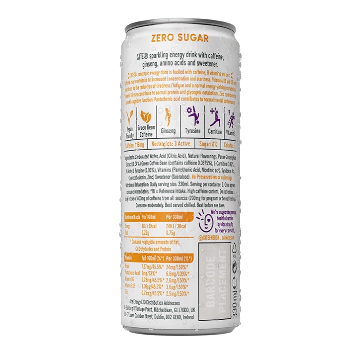 XITE Energy Peach & Passion Fruit 330ml GOODS Holland&Barrett   