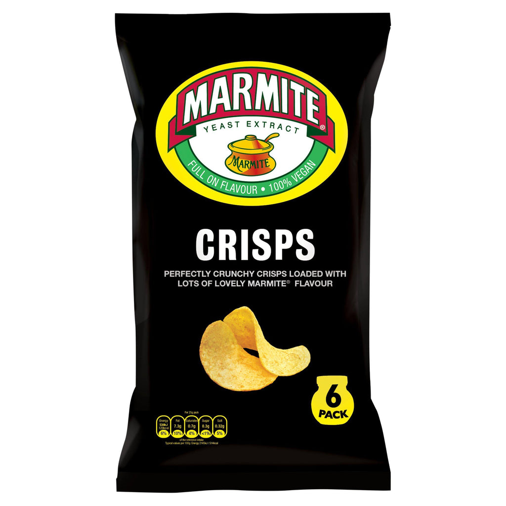 Marmite Yeast Extract Crisps 6x25g