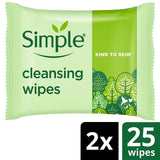 Simple Kind to Skin Biodegradable Cleansing Wipes 50 PC Make Up & Beauty Accessories Boots   