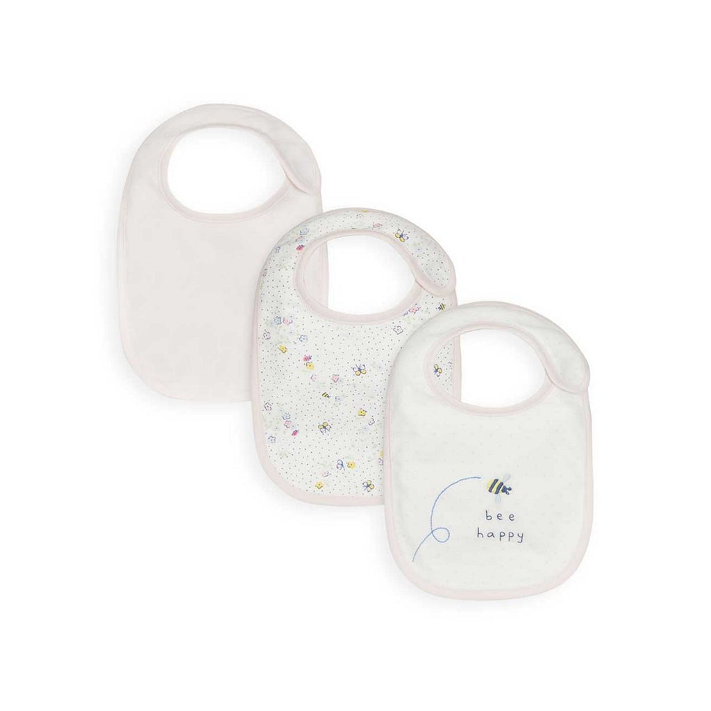 mothercare spring flower newborn bibs - 3 pack