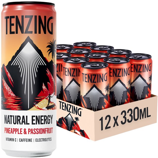 TENZING Natural Energy Pineapple & Passionfruit BCAA Case   12 x 330ml