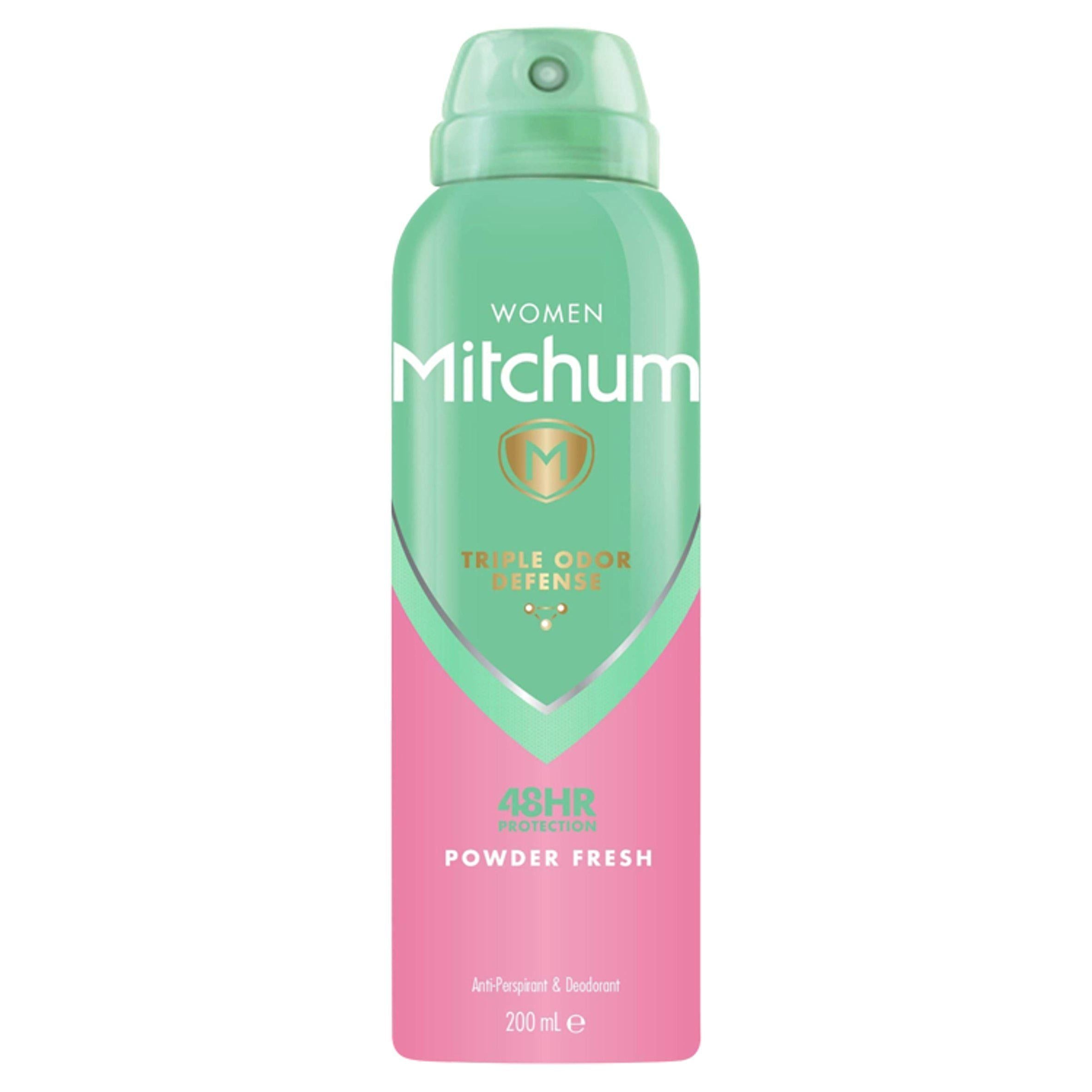 Mitchum Women Triple Odor Defense Protection Powder Fresh Anti-Perspirant & Deodorant 200ml GOODS Sainsburys   