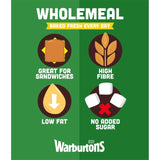 Warburtons Wholemeal Sliced Medium   800g