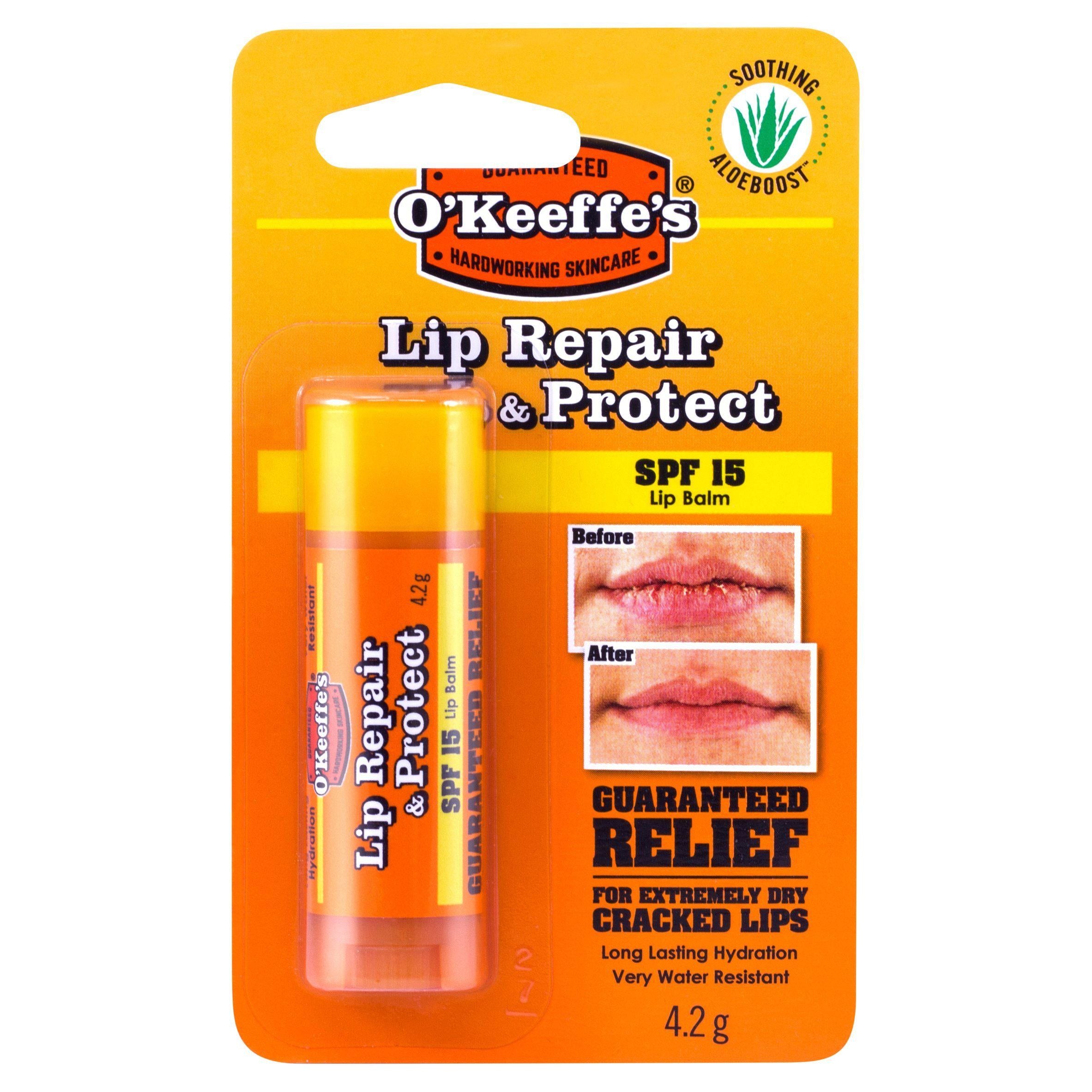 O'Keeffe's Lip Repair & Protect SPF 15 Lip Balm 4.2g face & body skincare Sainsburys   