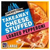Chicago Town Takeaway Cheesy Stuffed Crust Pepperoni Large Pizza   640g - McGrocer