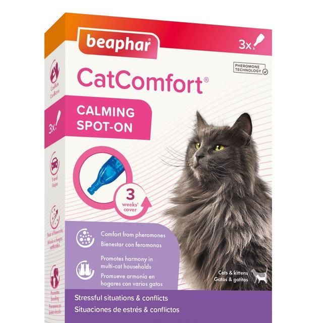 Beaphar CatComfort Calming Spot-On for Cats   3 per pack