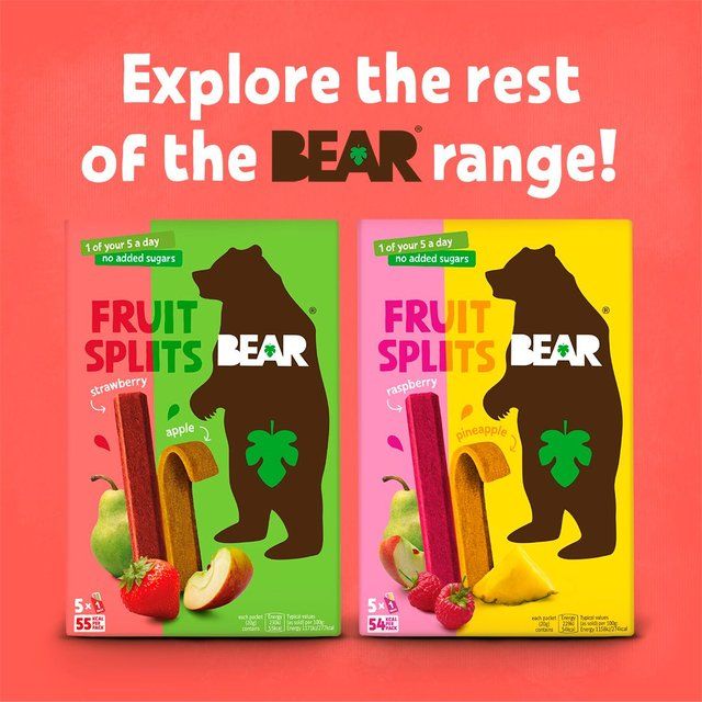 BEAR Fruit Splits Strawberry & Apple   5 x 20g - McGrocer