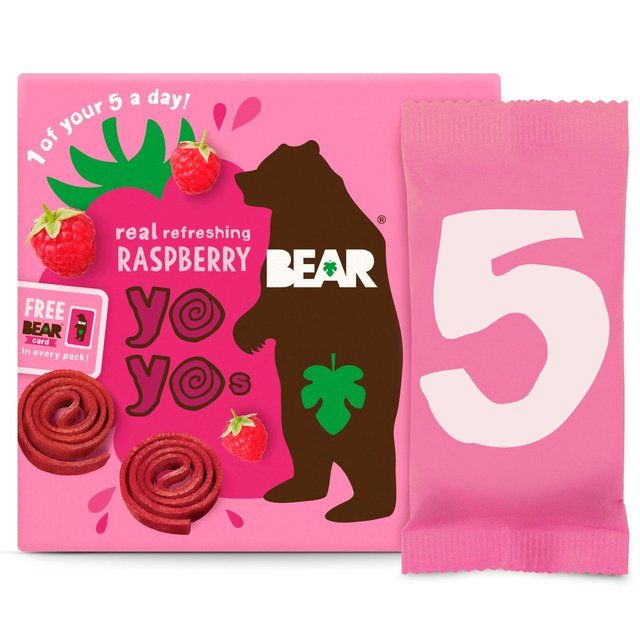 BEAR Fruit Yoyos Raspberry Multipack   5 x 20g - McGrocer