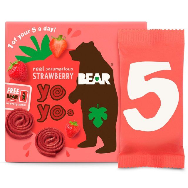 BEAR Fruit Yoyos Strawberry Multipack   5 x 20g - McGrocer