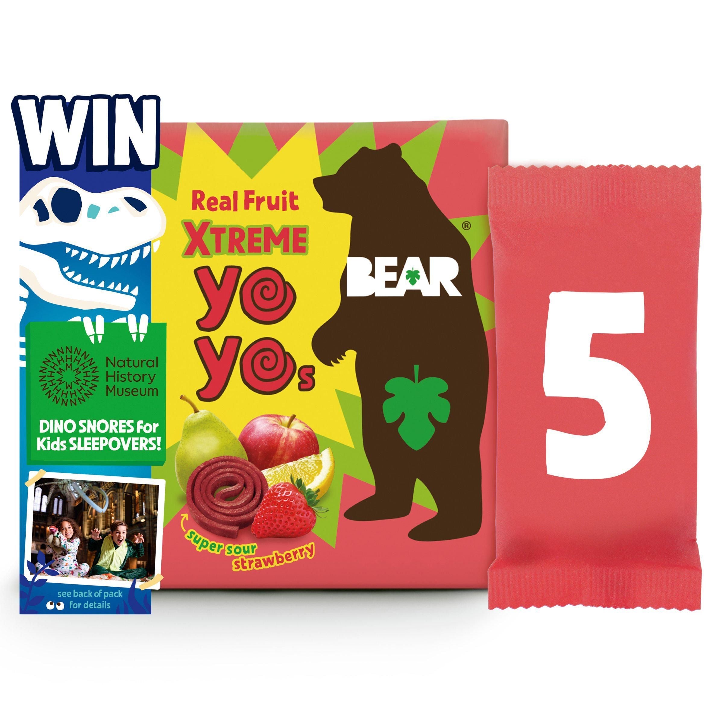 BEAR Fruit Yoyos Super Sour Strawberry & Apple Multipack x5 20g - McGrocer
